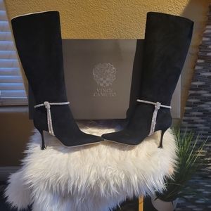Vince Camuto suede heel boots